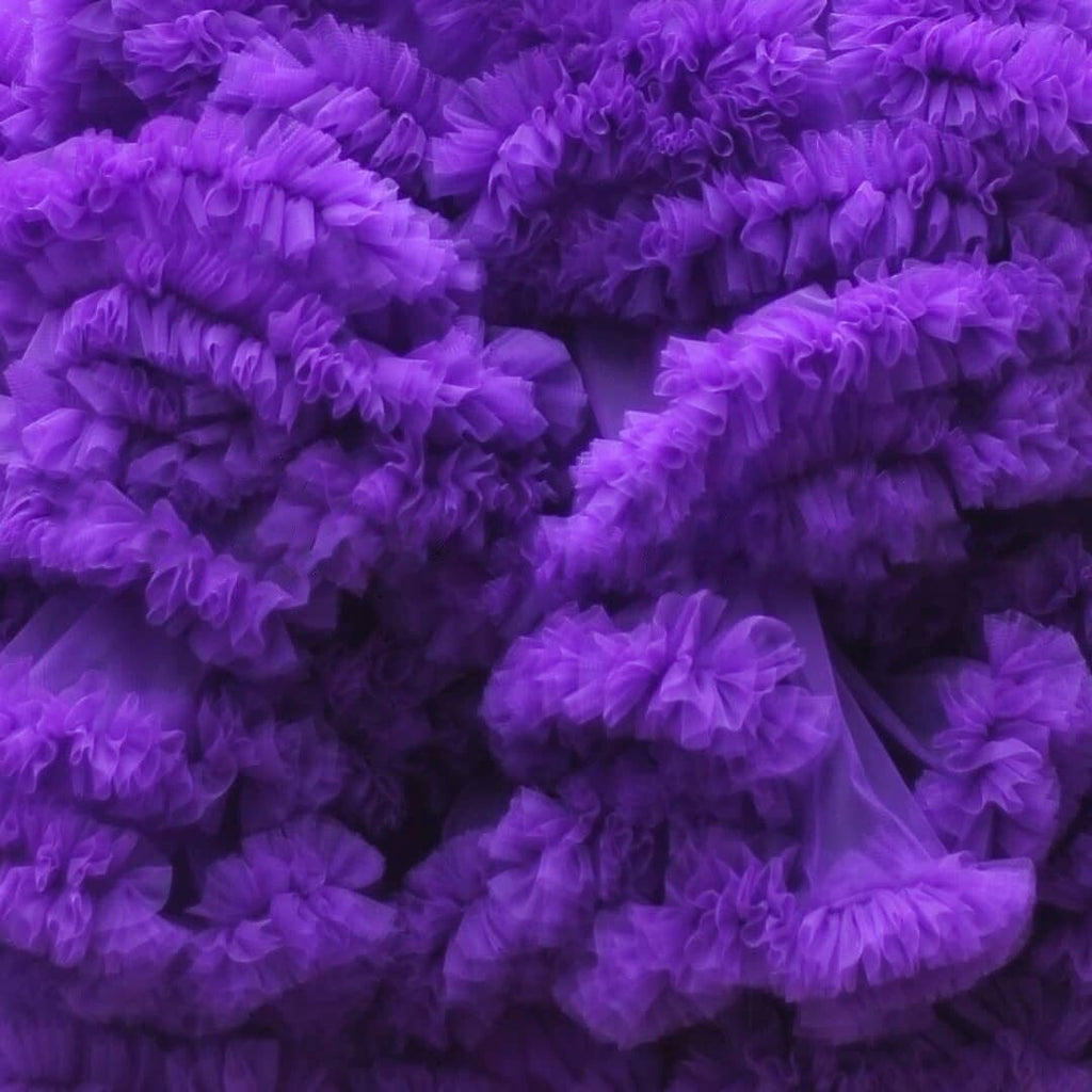 Designer Ruffle Frock - Purple