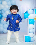 DESIGNER- KIDS -SHERWANI - blue & white