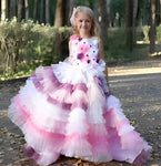 Designer Ruffle Frock -MultiColour